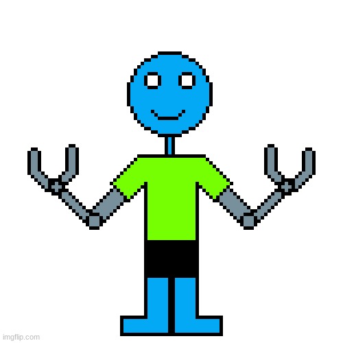 Some Cryptic pixel art in his most recent design | made w/ Imgflip meme maker
