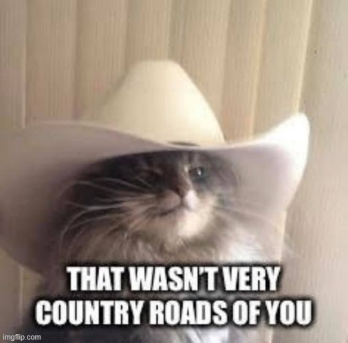 That wasn't very country roads of you | image tagged in that wasn't very country roads of you | made w/ Imgflip meme maker