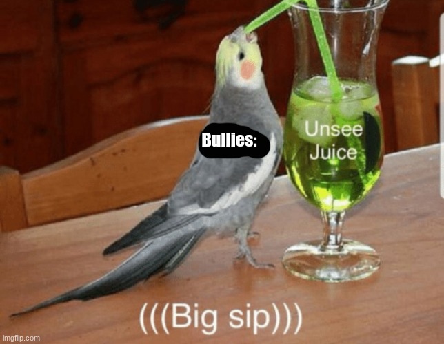 Unsee juice | Bullies: | image tagged in unsee juice | made w/ Imgflip meme maker