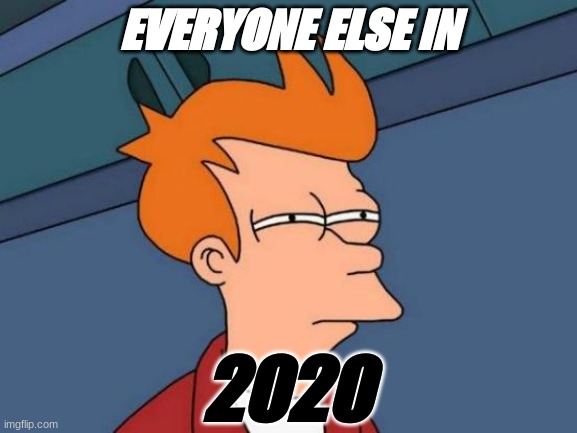 Futurama Fry Meme | EVERYONE ELSE IN 2020 | image tagged in memes,futurama fry | made w/ Imgflip meme maker