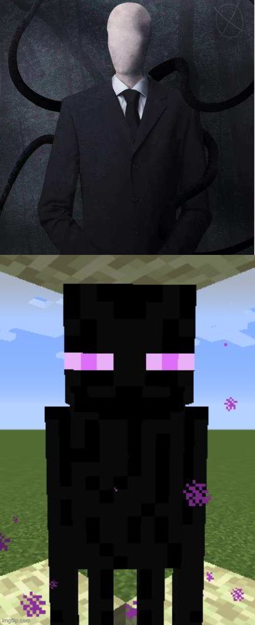 image tagged in memes,slenderman,enderman | made w/ Imgflip meme maker