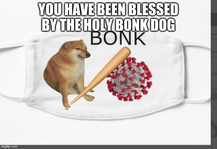 you have been blessed | YOU HAVE BEEN BLESSED BY THE HOLY BONK DOG | image tagged in funny,memes | made w/ Imgflip meme maker