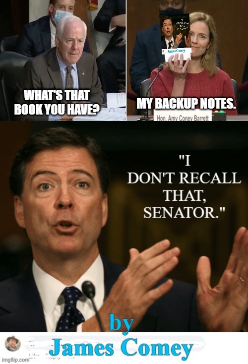 I heard you Senators like this answer. | WHAT'S THAT BOOK YOU HAVE? MY BACKUP NOTES. | image tagged in scotus,senate,conservatives,politics | made w/ Imgflip meme maker
