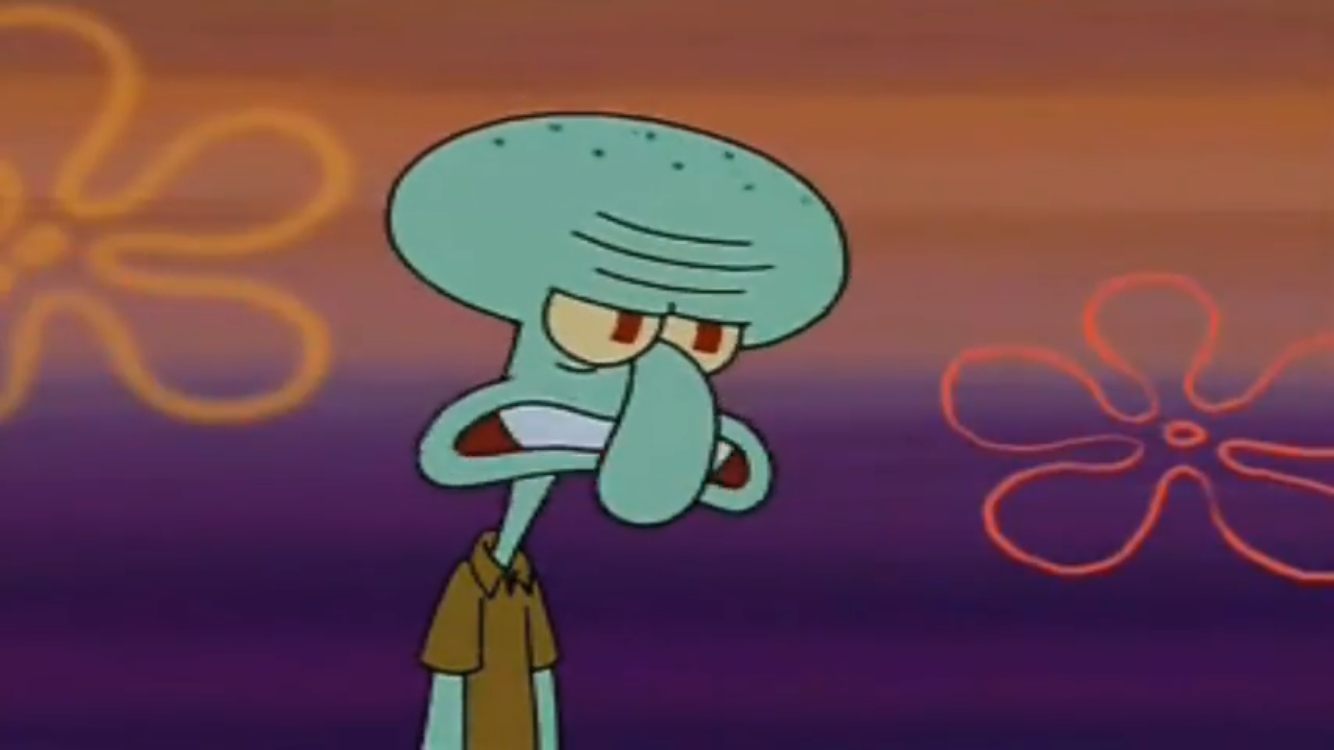 Angry Squidward Blank Meme Template