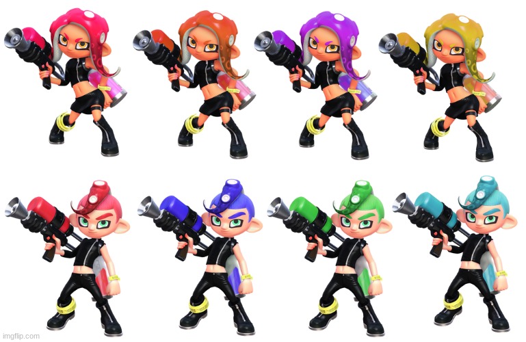 octoling costumes | made w/ Imgflip meme maker