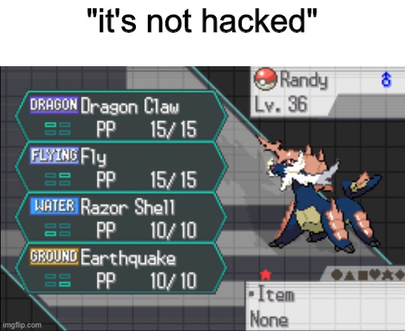 samurotts can fly in 2020 | "it's not hacked" | image tagged in pokemon | made w/ Imgflip meme maker