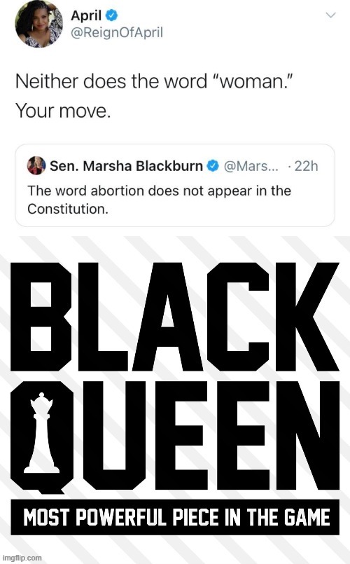 @ReignOfApril: One powerful queen | image tagged in feminism | made w/ Imgflip meme maker