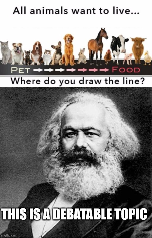 THIS IS A DEBATABLE TOPIC | image tagged in karl marx | made w/ Imgflip meme maker