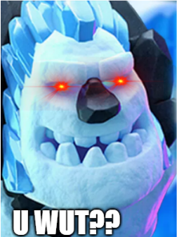 ice golem u wut Blank Meme Template