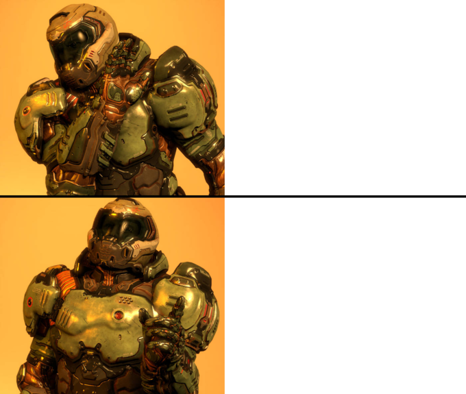 Doomguy Drake Meme Blank Meme Template