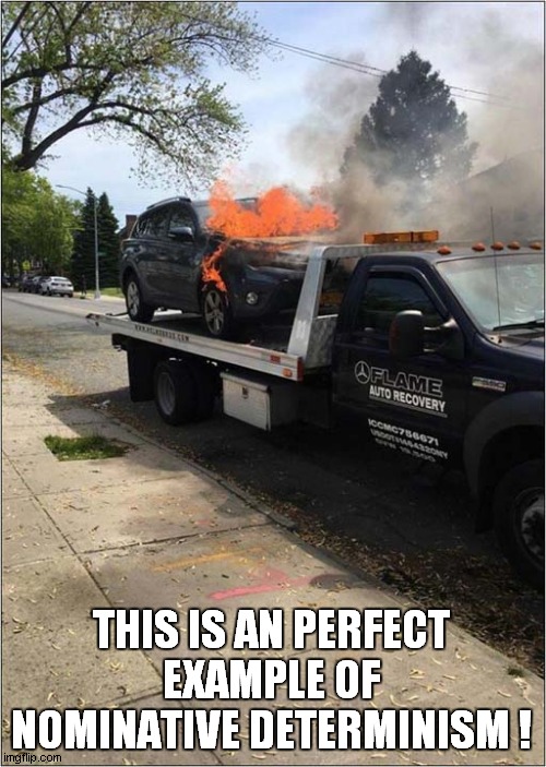 Appropriate Company Name ! | THIS IS AN PERFECT EXAMPLE OF NOMINATIVE DETERMINISM ! | image tagged in fun,recovery,fire,nominative determinism | made w/ Imgflip meme maker