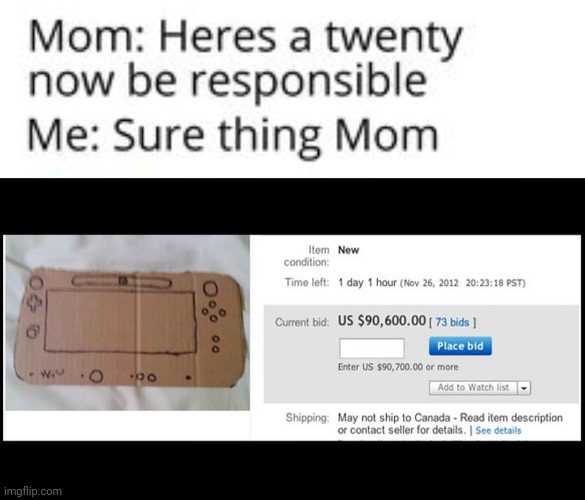 A small price to pay for a quality gaming system | image tagged in sure thing mom | made w/ Imgflip meme maker