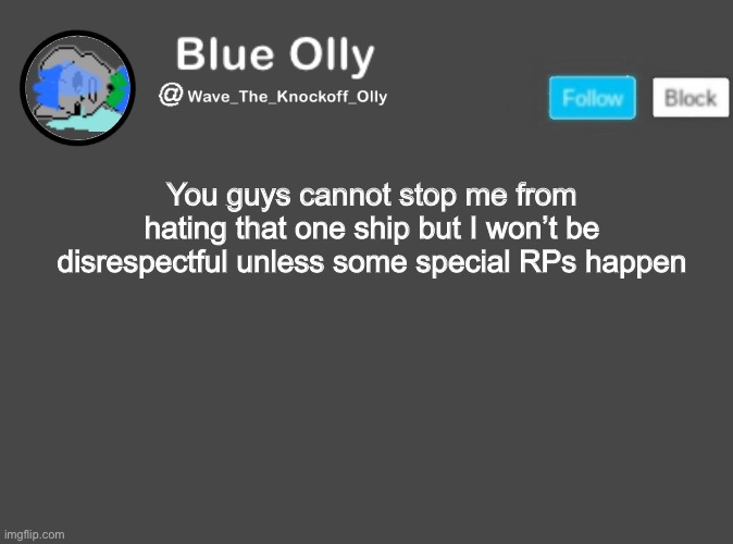 S | You guys cannot stop me from hating that one ship but I won’t be disrespectful unless some special RPs happen | image tagged in wave s announcement template | made w/ Imgflip meme maker