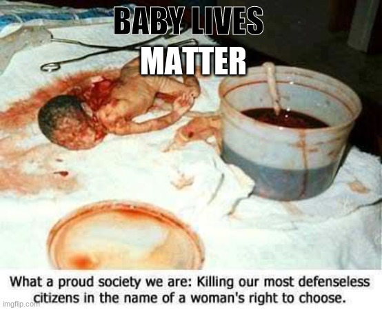 Abortion | BABY LIVES MATTER | image tagged in abortion | made w/ Imgflip meme maker
