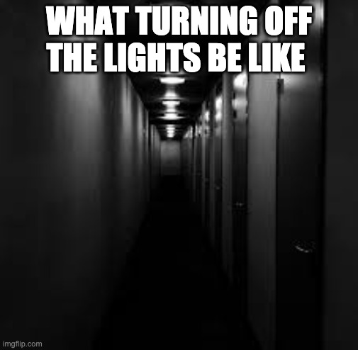 Pov: You se the lights in the hallway flicker - Imgflip