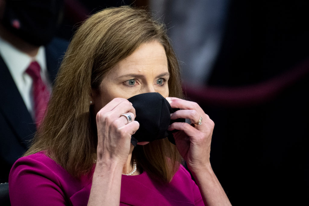 High Quality amy coney barrett mask Blank Meme Template