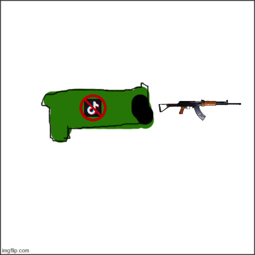 new anti tik-tok bazzoka that shoots automatic AK-47s | image tagged in white,anti tik-tok,guns,kill,funny,invest | made w/ Imgflip meme maker