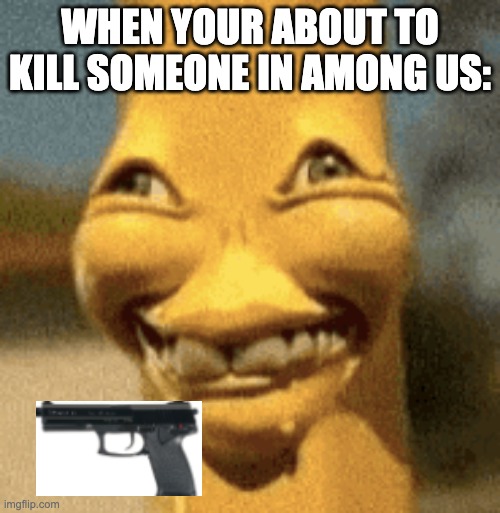 WHEN YOUR ABOUT TO KILL SOMEONE IN AMONG US: | image tagged in lol so funny | made w/ Imgflip meme maker