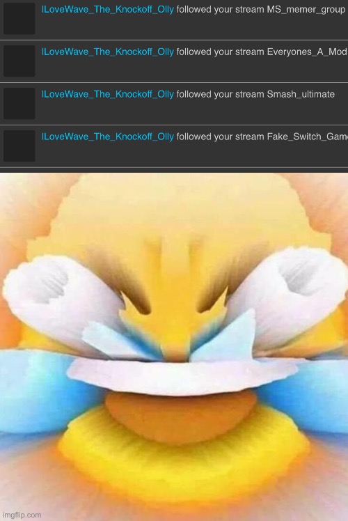 Finally someone loves me | image tagged in screaming laughing emoji | made w/ Imgflip meme maker