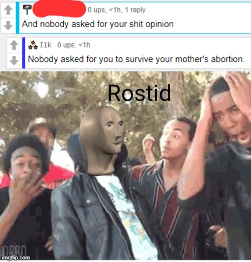 get roasted noob | image tagged in meme man rostid,roasted,funny,memes,burn | made w/ Imgflip meme maker