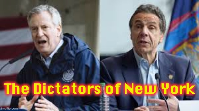 The Dictators of New York | image tagged in andrew cuomo,mayor | made w/ Imgflip meme maker