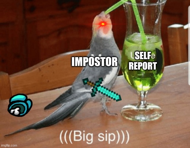 Unsee juice | SELF
REPORT; IMPOSTOR | image tagged in unsee juice | made w/ Imgflip meme maker
