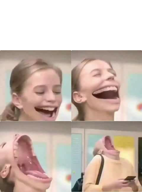 High Quality laughing girl Blank Meme Template
