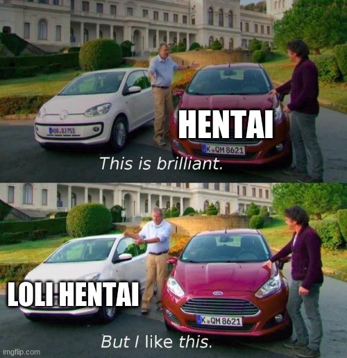 This Is Brilliant But I Like This | HENTAI; LOLI HENTAI | image tagged in this is brilliant but i like this | made w/ Imgflip meme maker
