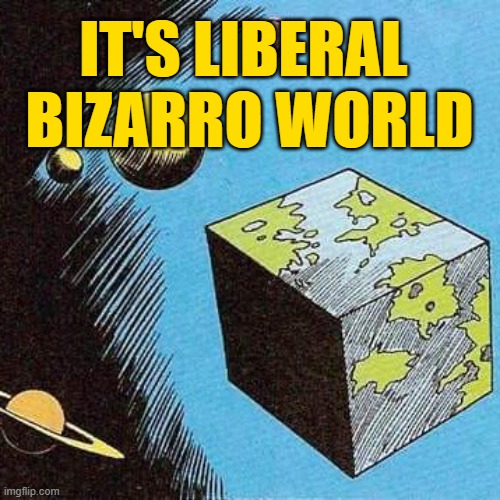 Bizarro World | IT'S LIBERAL 
BIZARRO WORLD | image tagged in bizarro world | made w/ Imgflip meme maker