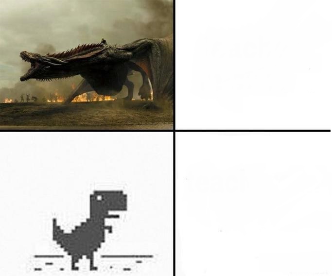 Google Dino Blank Meme Template