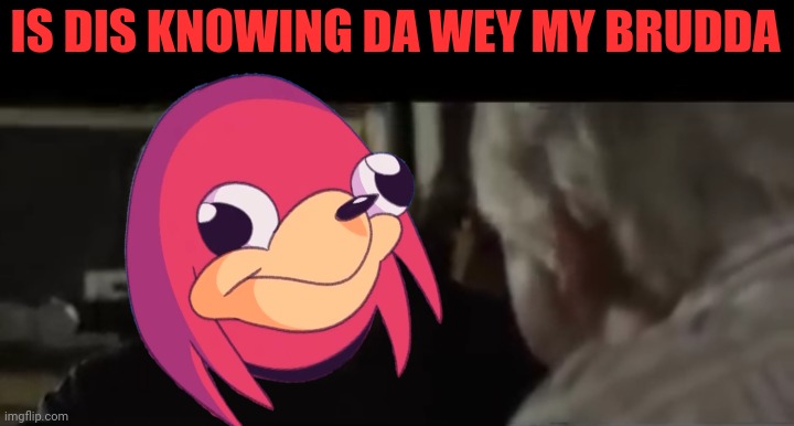 IS DIS KNOWING DA WEY MY BRUDDA | image tagged in ugandan knuckles,straight outta compton,memes,dank memes,savage memes,do you know da wae | made w/ Imgflip meme maker