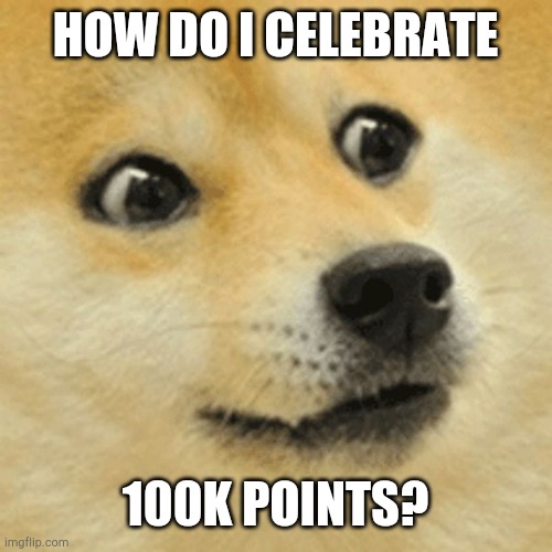 doge zoom | HOW DO I CELEBRATE; 100K POINTS? | image tagged in doge zoom,celebration | made w/ Imgflip meme maker