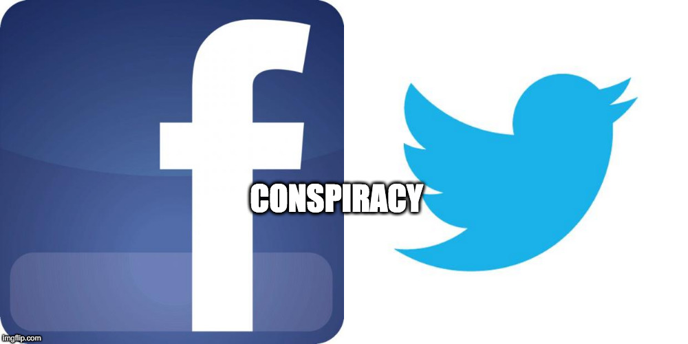 CONSPIRACY | image tagged in twitter birds says,facebook | made w/ Imgflip meme maker