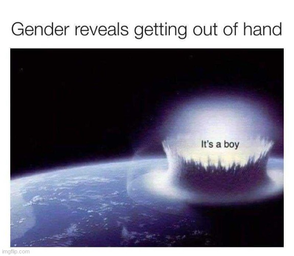 It's true though... | image tagged in gender reveals,explosions | made w/ Imgflip meme maker