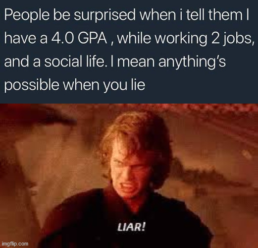 You can do everything, if you lie. | image tagged in anakin liar,lies,cha cha real smooth | made w/ Imgflip meme maker