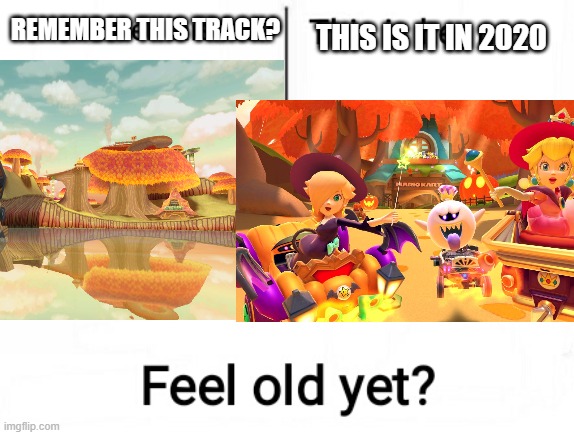 LETS FREAKING GOOOOOOOOOOO! :D | THIS IS IT IN 2020; REMEMBER THIS TRACK? | image tagged in mario kart,feel old yet,memes,funny,childhood | made w/ Imgflip meme maker