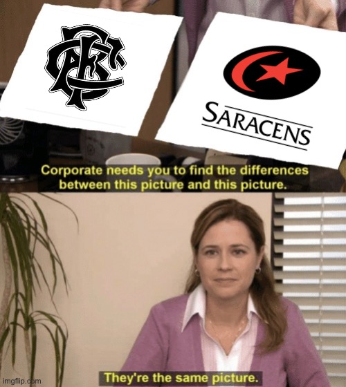 saracens barbarians | image tagged in corporate needs you to find the differences | made w/ Imgflip meme maker