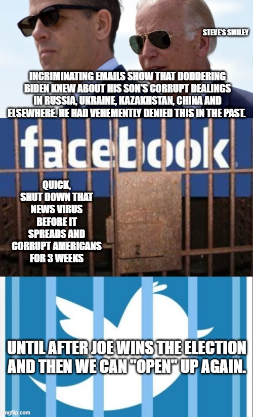 politics | STEVE'S SMILEY; UNTIL AFTER JOE WINS THE ELECTION AND THEN WE CAN "OPEN" UP AGAIN. | image tagged in political meme | made w/ Imgflip meme maker