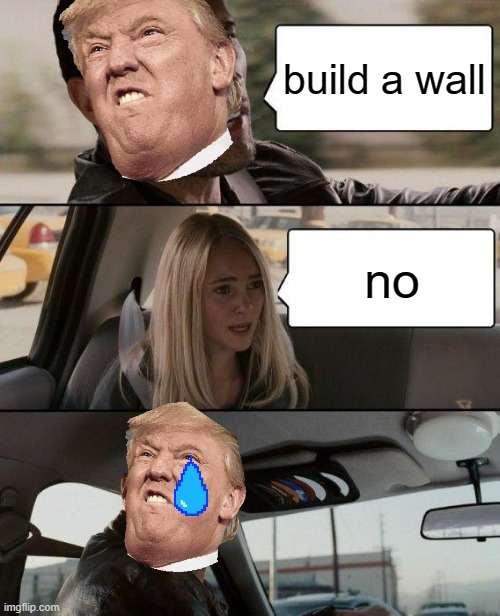 The Rock Driving | build a wall; no | image tagged in memes,the rock driving | made w/ Imgflip meme maker