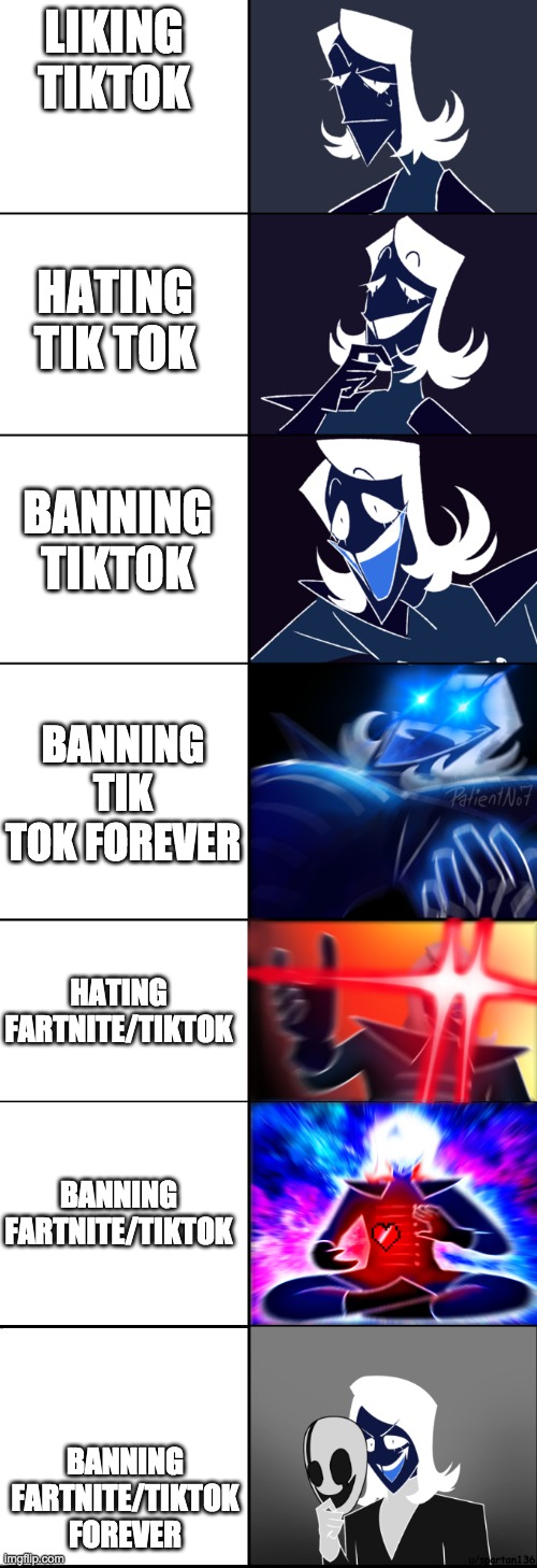 It's true | LIKING TIKTOK; HATING TIK TOK; BANNING TIKTOK; BANNING TIK TOK FOREVER; HATING FARTNITE/TIKTOK; BANNING FARTNITE/TIKTOK; BANNING FARTNITE/TIKTOK FOREVER | image tagged in rouxls kaard large edition | made w/ Imgflip meme maker