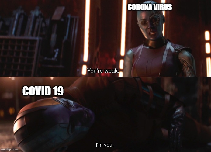 Your weak I’m you | CORONA VIRUS; COVID 19 | image tagged in your weak i m you | made w/ Imgflip meme maker