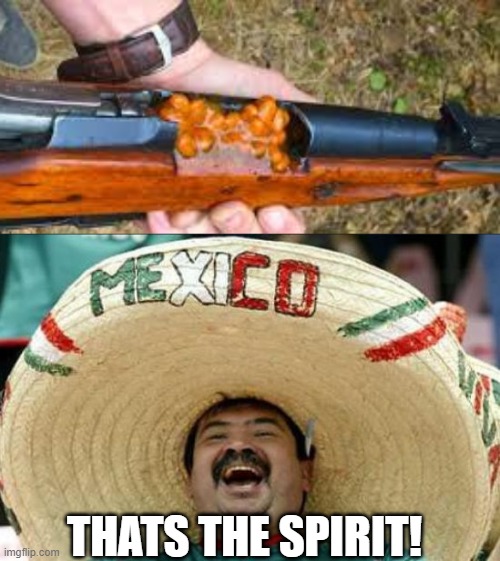 THATS THE SPIRIT! | image tagged in thats the spirit,mexican pride,dark humor | made w/ Imgflip meme maker