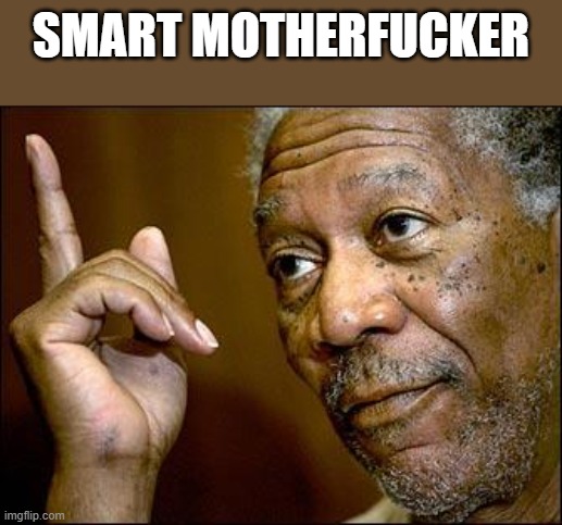 This Morgan Freeman | SMART MOTHERFUCKER | image tagged in this morgan freeman | made w/ Imgflip meme maker