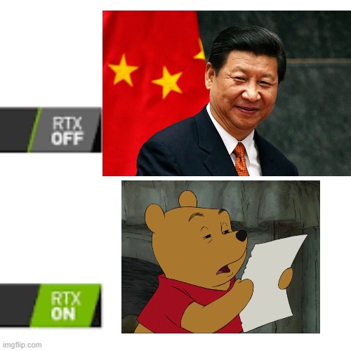 RTX On and OFF | image tagged in rtx on and off | made w/ Imgflip meme maker