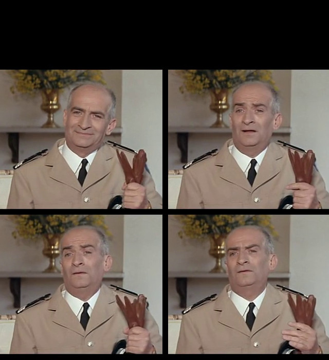 Louis De Funes affected Blank Meme Template