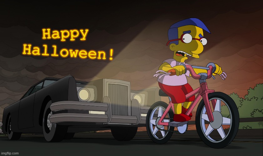 Happy Halloween! | Happy; Halloween! | image tagged in memes,the simpsons,spooktober,the car,halloween | made w/ Imgflip meme maker