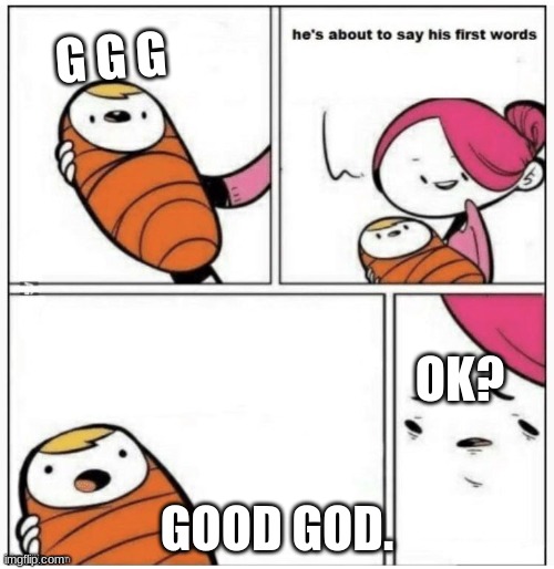 That one kid | G G G; OK? GOOD GOD. | image tagged in that one kid | made w/ Imgflip meme maker