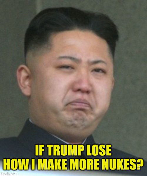 Kim Jong Unhappy | IF TRUMP LOSE HOW I MAKE MORE NUKES? | image tagged in kim jong unhappy | made w/ Imgflip meme maker