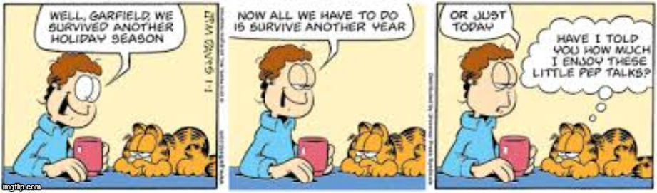 Heres you daily dose of Garflied | image tagged in garfield | made w/ Imgflip meme maker
