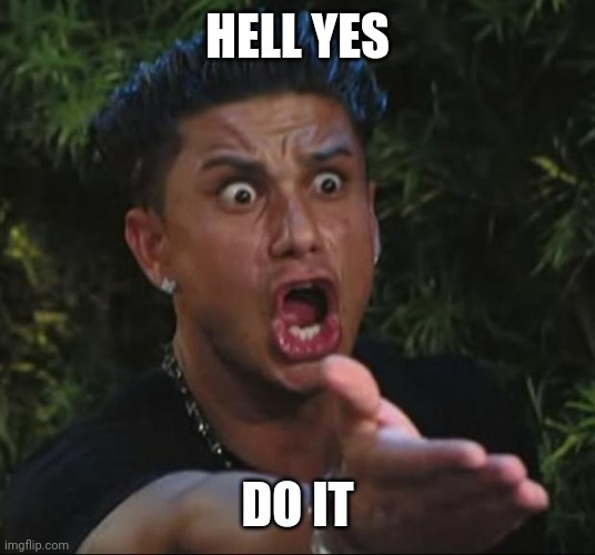 DJ Pauly D Meme | HELL YES DO IT | image tagged in memes,dj pauly d | made w/ Imgflip meme maker